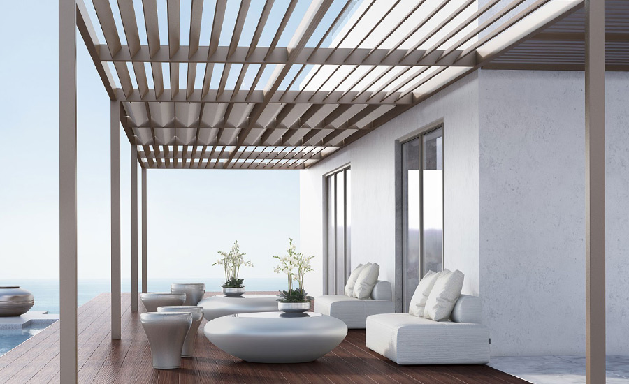 lames orientables pergola